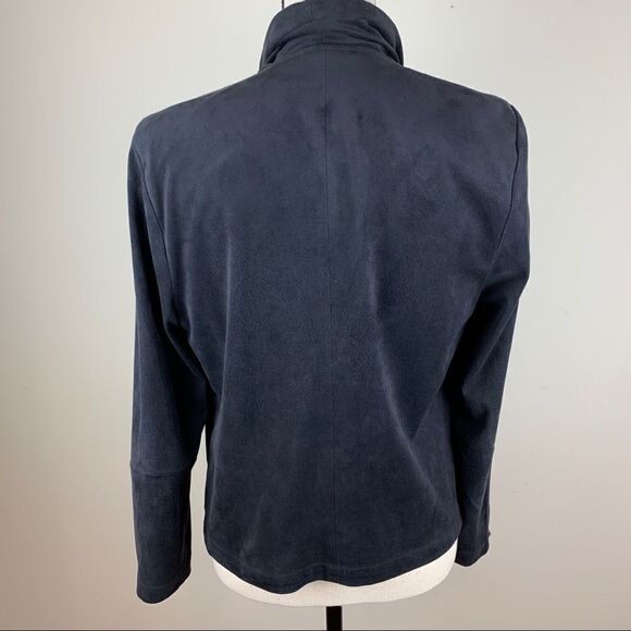 Cupcakes and Cashmere Microfiber Charcole Brown Waterfall Jacket Sz Medium - Picture 10 of 16